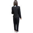 Black Cord-Detail Tailored Jacket & Trouser Set